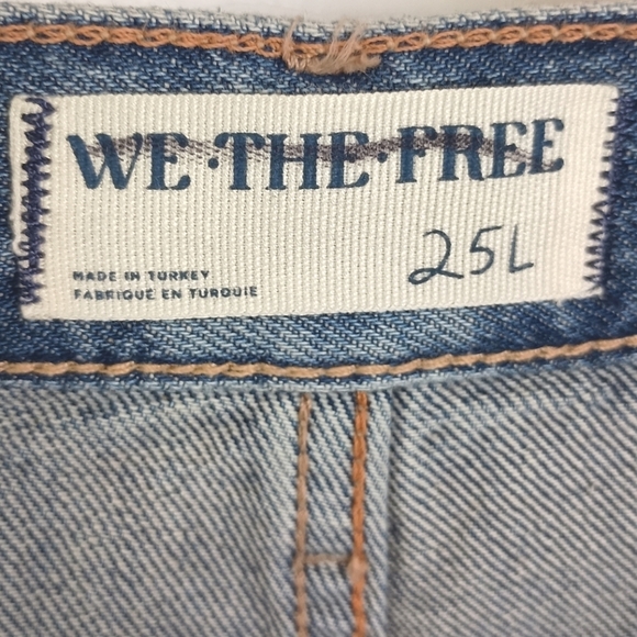 NWT Free People We The Free Ripple Wide-Leg Pieced Cropped Jeans Size 25 Tall - Picture 8 of 16